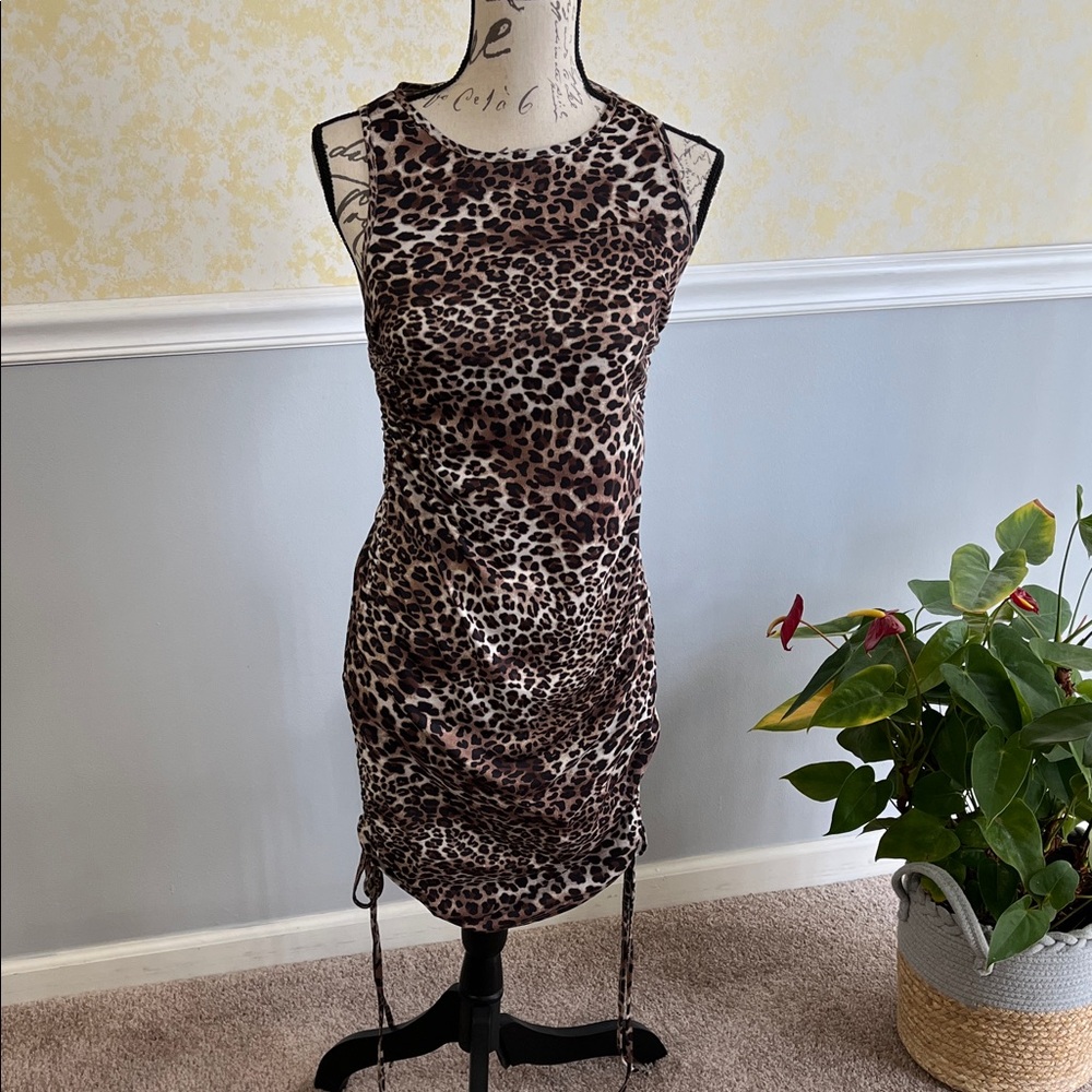 Leopard Print Sleeveless Dress